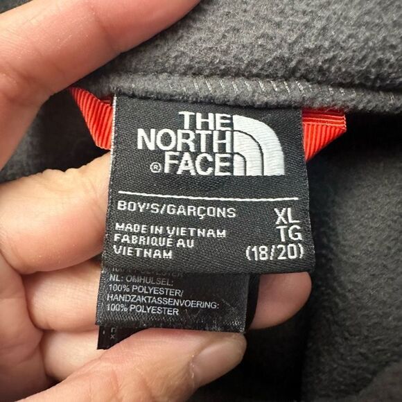 The North Face Big Boys  Gray‎ Full Zip fleece Sweater size XL - Picture 5 of 8